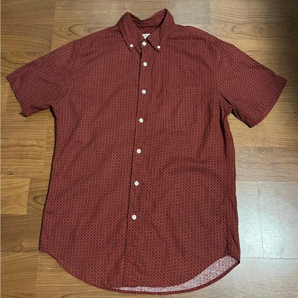 Merona Shirts Merona Mens Short Sleeve Button Down Casual Red
